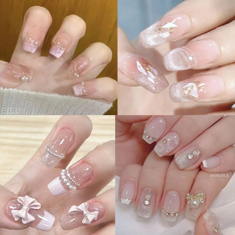Gợi Ý 25 Mẫu Nail Cô Dâu Đẹp Đơn Giản Nhẹ Nhàng