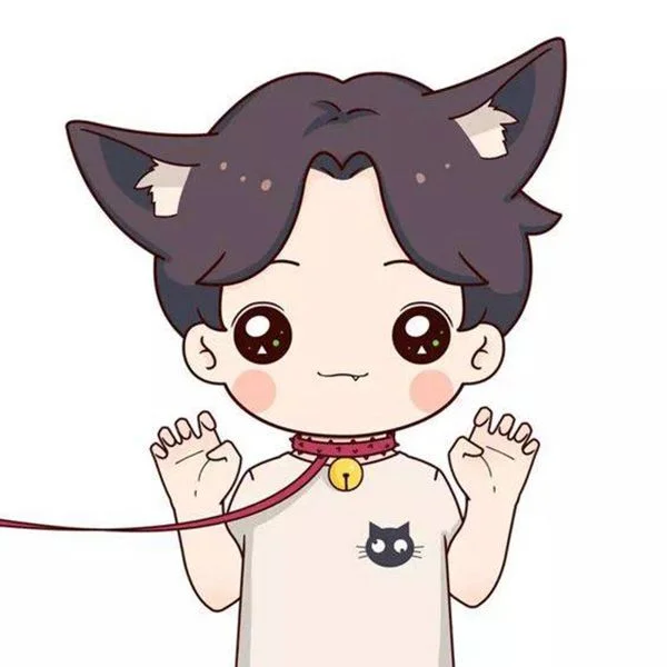 Ảnh đại diện chibi nhân vật nam tai mèo với biểu cảm tinh nghịch
