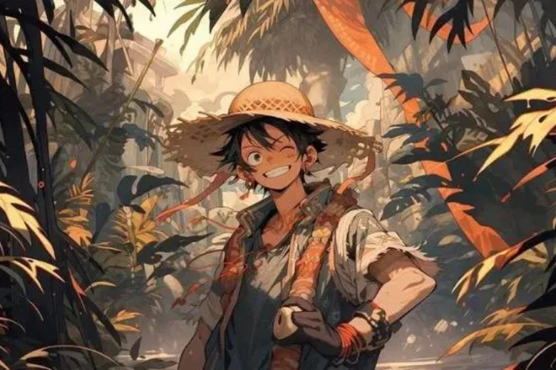 Hình nền máy tính ngầu phong cách anime Luffy