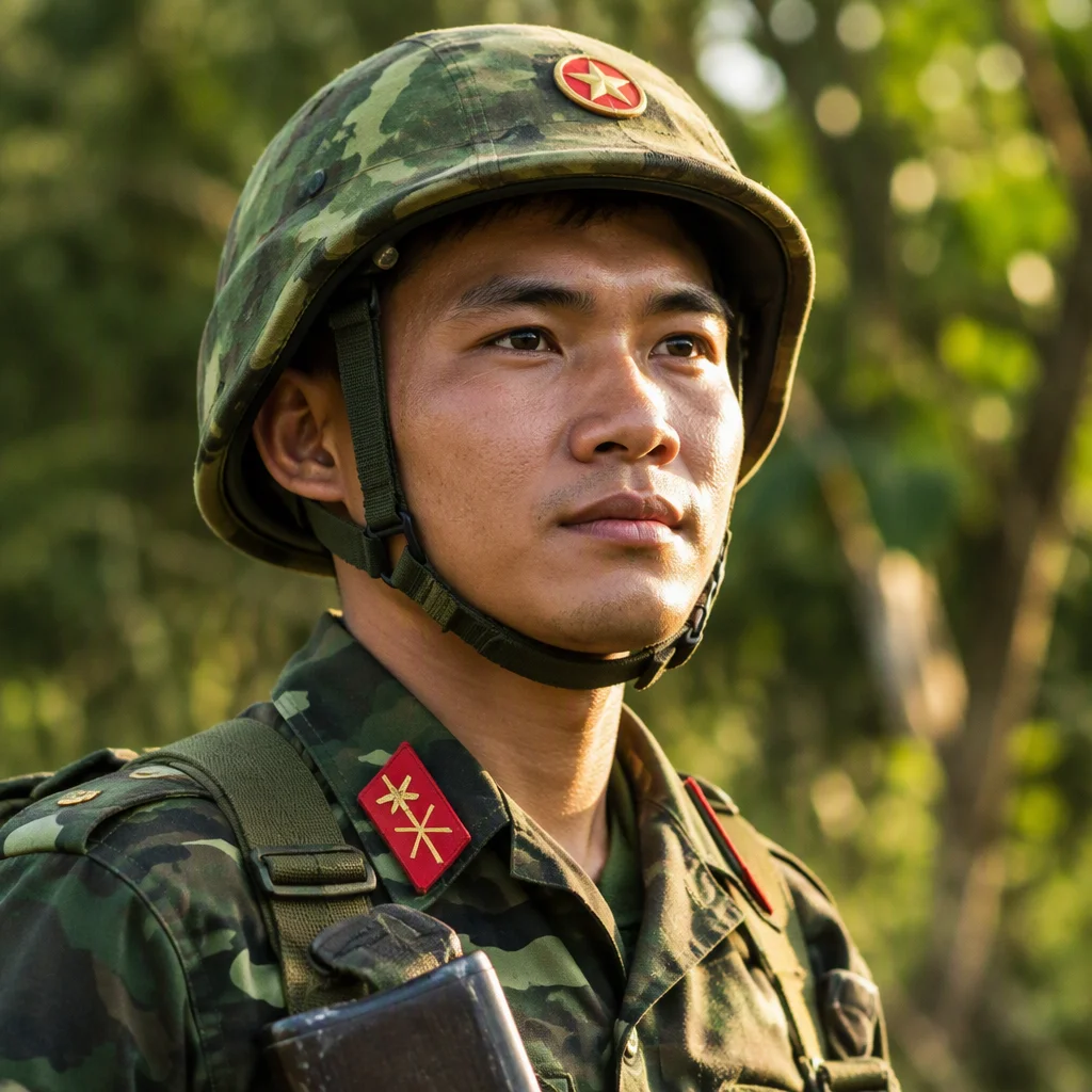 Mẫu vẽ chú bộ đội thứ 7
