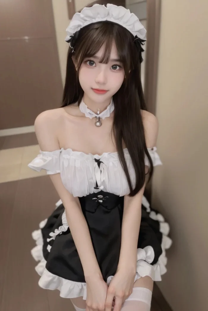 Ảnh gái Trung Quốc cosplay hầu gái cute
