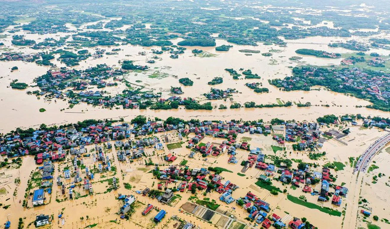 Hoán lưu bão số 11 gây mưa lớn diện rộng, nước lũ ở các sông tại Bắc bộ tiếp tục lên