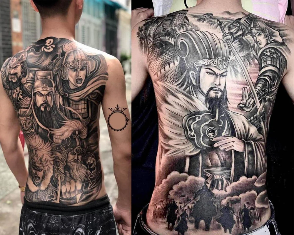 Hình xăm full lưng thời Tam Quốc