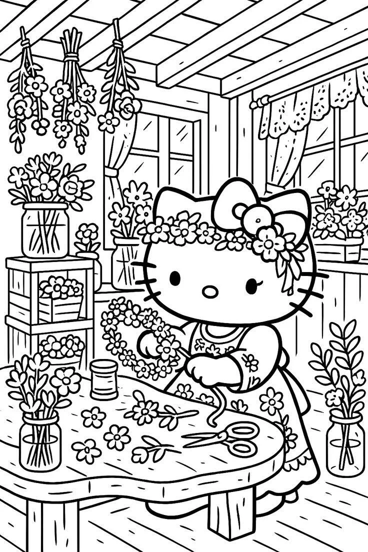 Tranh tô màu Hello Kitty - Người bạn nhỏ giúp bé yêu sáng tạo mỗi ngày - 7