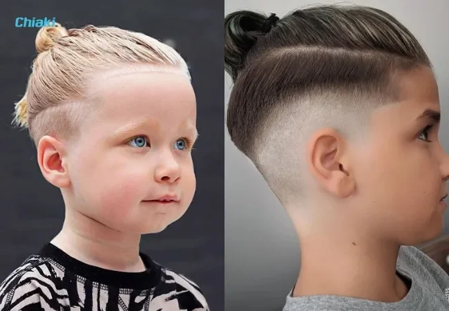 Hớt tóc cho bé trai kiểu Man bun