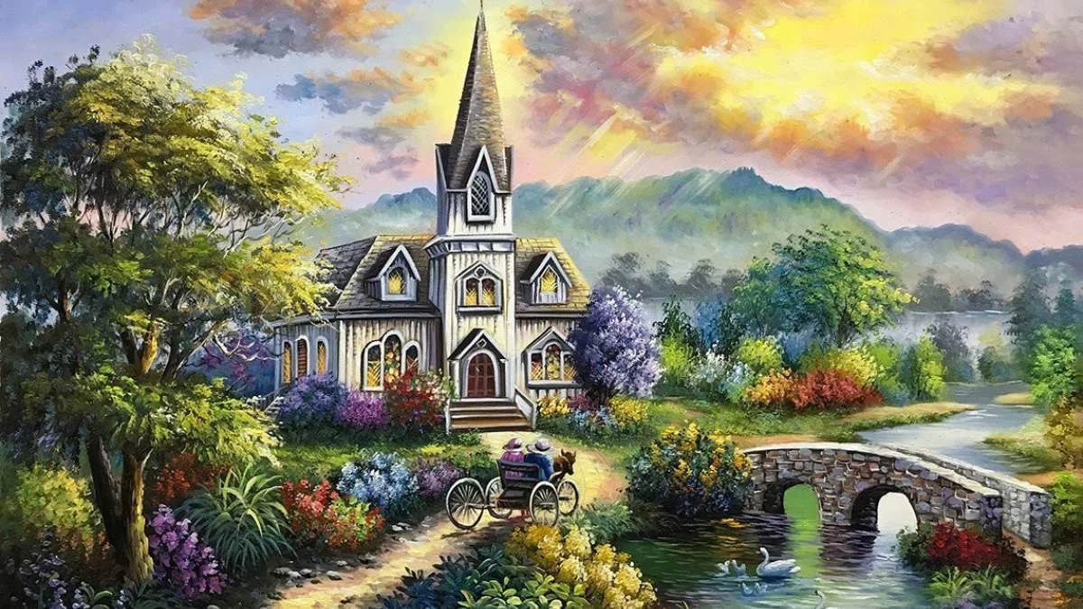 Cách vẽ tranh phong cảnh hoàng hôn đẹp