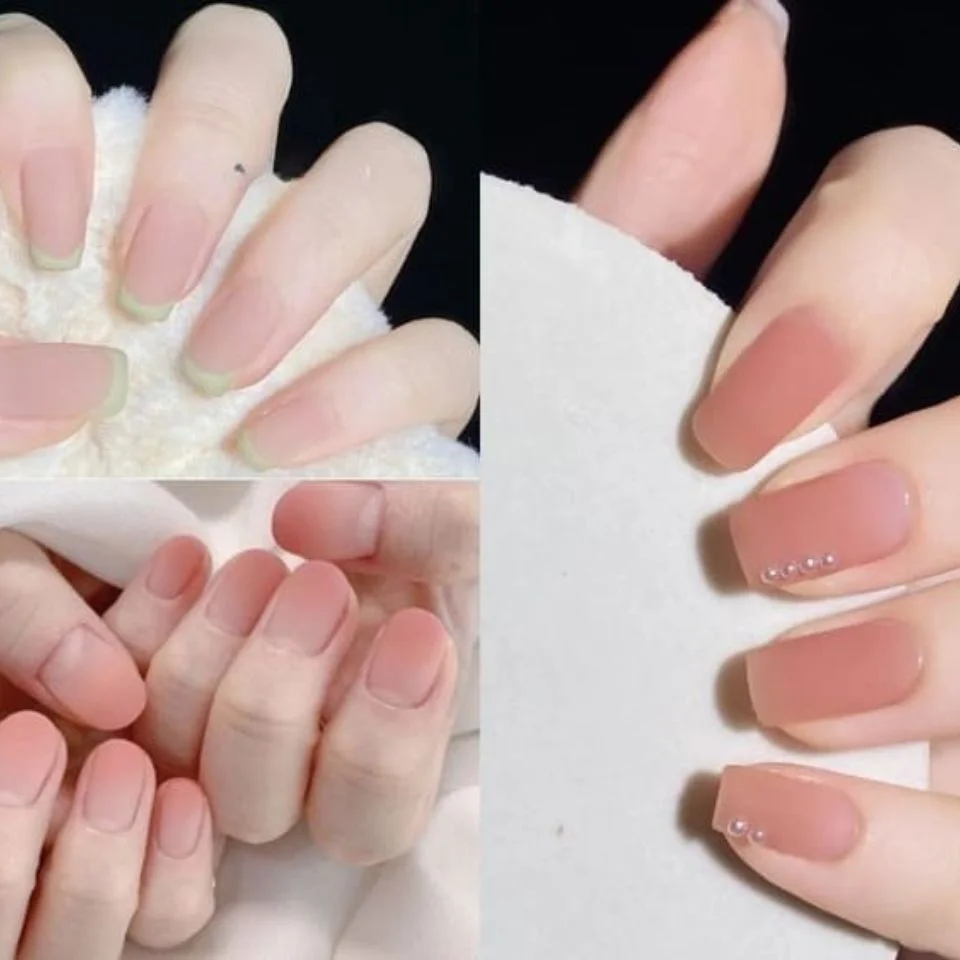 Nail hồng thạch nhám lì tinh tế