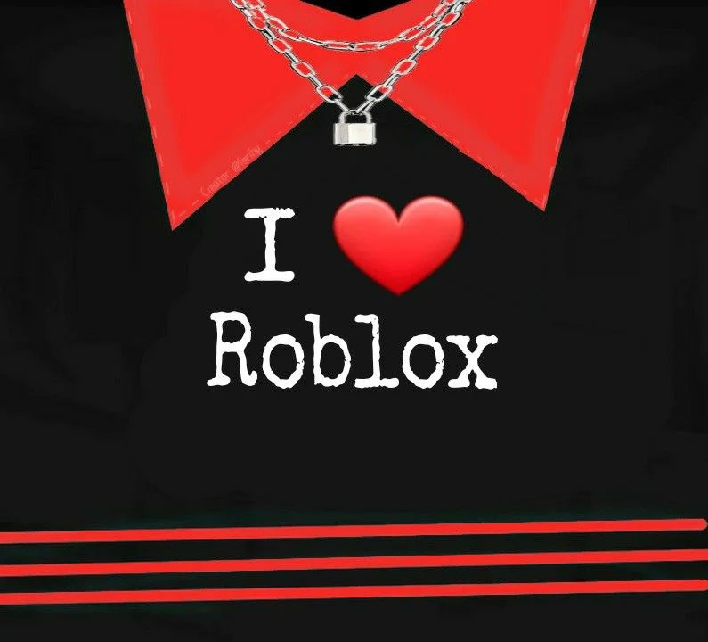Mẫu ảnh áo Roblox thiết kế đẹp với dòng chữ I love Roblox